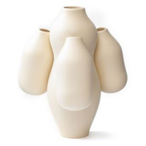 Allpa Mini Vase - / Ø 25 x H 28 cm - Handmade ceramic by Moustache White/Beige