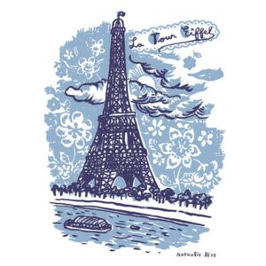 La Tour Eiffel Sticker - 25 x 35 cm by Domestic Blue