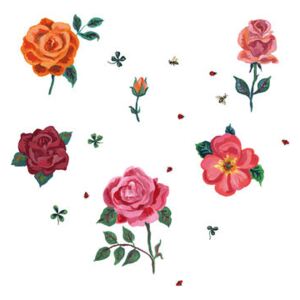 Des roses Sticker - Set of 6 by Domestic Multicoloured