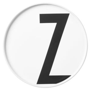 A-Z Plate - Porcelain - Z by Design Letters White