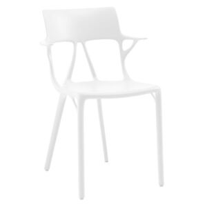 A.I Stackable armchair - / Designed by artificial intelligence by Kartell White