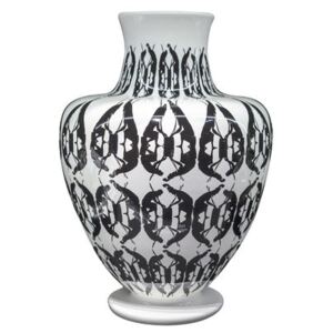 Greeky Vase - Ø 30 x H 43 cm / Hand made by Driade White/Black