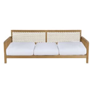 Synthesis Straight sofa - / L 210 cm - Teak & rope by Unopiu White/Natural wood