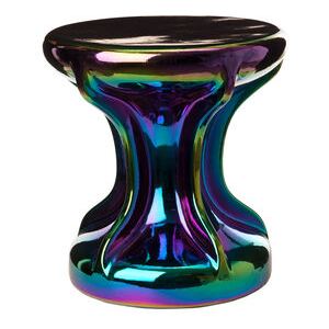 Oily End table - / Iridescent ceramic - Ø 39 x H 41 cm by Pols Potten Multicoloured/Metal