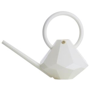 Diamond Large Watering can - Plastic / 8L by Garden Glory White