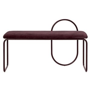 Angui Padded bench - / Velvet - L 110 cm by AYTM Red/Purple