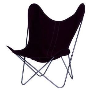 AA Butterfly INDOOR Armchair - Cloth / Chromed structure by AA-New Design Purple