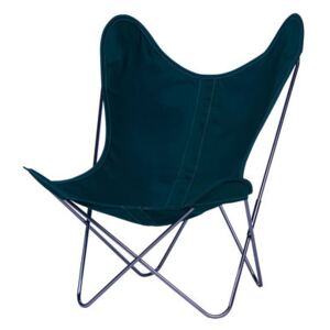 AA Butterfly INDOOR Armchair - Cloth / Chromed structure by AA-New Design Green