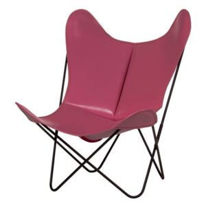 AA Butterfly Armchair - Leather / Black structure by AA-New Design Pink