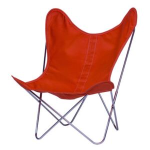 AA Butterfly INDOOR Armchair - Cloth / Chromed structure by AA-New Design Orange