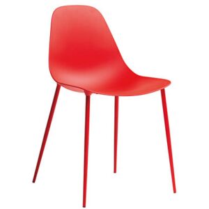 Mammamia Chair - Metal shell & legs by Opinion Ciatti Red