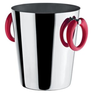 Little Pop - Moon Bar Champagne bucket - Wine cooler - H 23 cm by A di Alessi Red/Metal