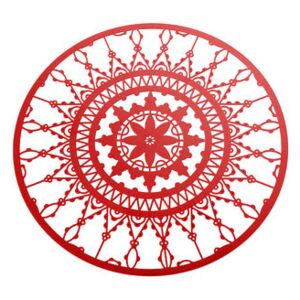 Italic Lace Glass coaster - Ø 10 cm - Set of 4 by Driade Kosmo Red