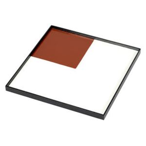 Tray - / Wood - 30 x 30 cm by Serax White/Red