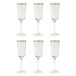 Decò Champagne glass - / Set of 6 - H 19.5 cm by Bitossi Home Transparent