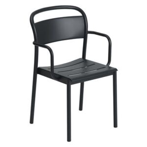 Linear Stackable armchair - / Steel by Muuto Black
