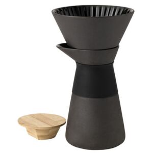 Théo Coffee maker - 60 cl by Stelton Black/Natural wood