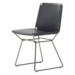 Neil Chair - / Saddle leather by MDF Italia Black