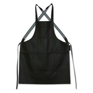 Apron - leather / Crossed straps by Dutchdeluxes Black