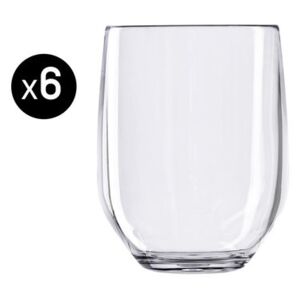 Vertical Party Beach Whisky glass - Set of 6 - 42 cl by Italesse Transparent