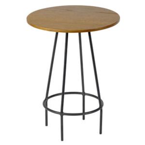 Ula End table - / Wood & metal - Ø 30 cm x H 40.5 cm by Serax Black/Natural wood