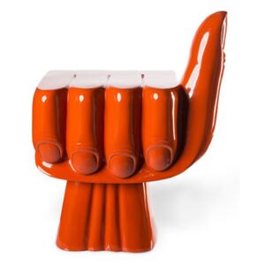Fist Chair - / End table - Plastic by Pols Potten Red/Orange