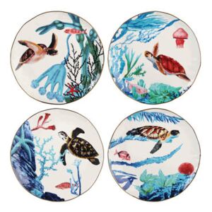 Océan Plate - / Set of 4 - Porcelain by & klevering Multicoloured