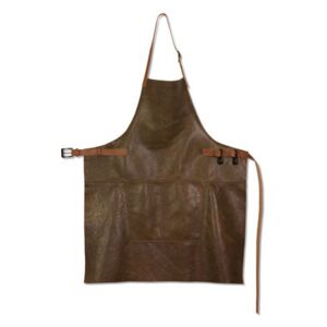 Apron - Barbecue / Leather by Dutchdeluxes Brown