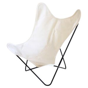 AA Butterfly OUTDOOR Armchair - / Cotton - Black structure by AA-New Design White