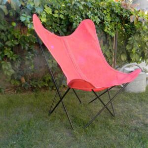 AA Butterfly OUTDOOR Armchair - / Batyline - Black structure by AA-New Design Red