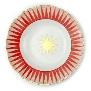 Baleno Soup plate - / Ø 23 cm by Bitossi Home White/Red/Gold