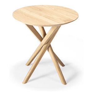 Mikado End table - / Solid oak - Ø 50 cm by Ethnicraft Natural wood