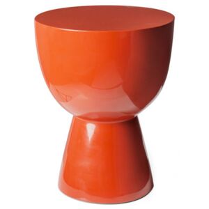 Tam Tam End table - / Lacquered plastic by Pols Potten Red/Orange