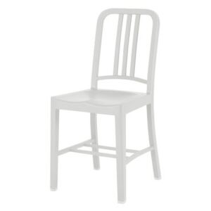 111 Navy chair Chair - Recycled plastic by Emeco White