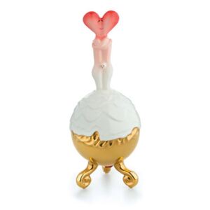 Welcome Amore Decoration - / Hand-painted porcelain by Alessi Gold