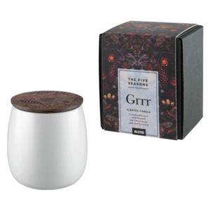 The Five Seasons Scented candle - / Porcelain - H 9 cm by Alessi White/Natural wood