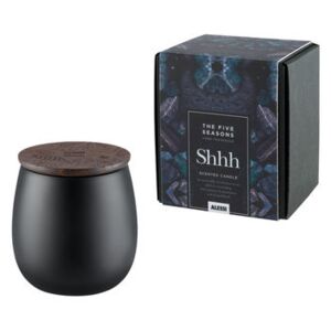 The Five Seasons Scented candle - / Porcelain - H 9 cm by Alessi Black/Natural wood