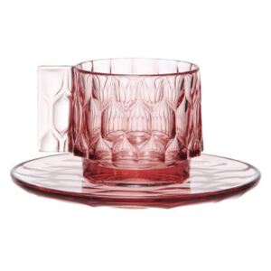 Jellies Family Coffee cup - Set cup + saucer by Kartell Pink