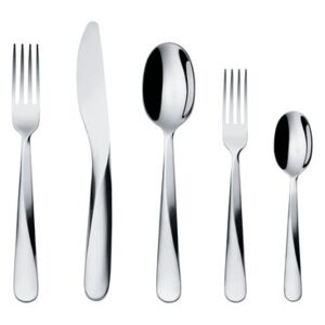 Giro Cutlery set - 5 pieces / 1 person by Alessi Metal