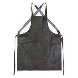 Apron - leather / Crossed straps by Dutchdeluxes Grey