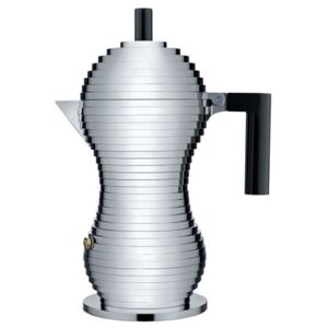 Pulcina Italian espresso maker - 6 cups by Alessi Black/Metal