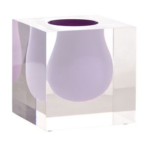 Bel Air Mini Scoop Vase - / Acrylic - Square W 10 cm by Jonathan Adler Purple