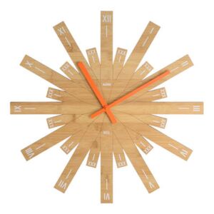 Raggiante Wall clock - Ø 48 cm by Alessi Natural wood