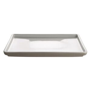 Tonale Serving plate - Large / 36 x 24 cm by Alessi White/Grey