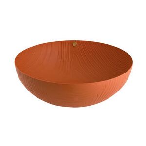 Veneer Bowl - / Ø 21 cm - Steel with embossed patterns by Alessi Brown