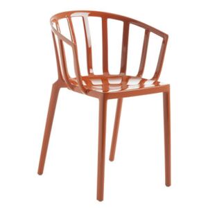 Generic AC Venice Stackable armchair - / Polycarbonate by Kartell Red/Orange