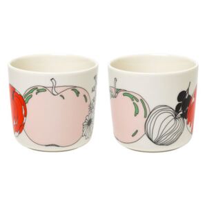 Tarhuri Coffee cup - / Without handle - Set of 2 by Marimekko White/Red/Green