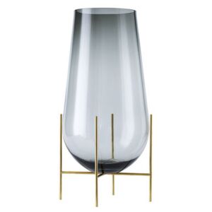 Echasse Large Vase - H 60 cm / Glass & brass by Menu Grey/Gold