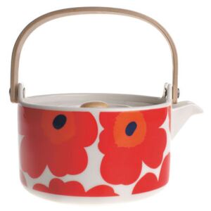Unikko Teapot by Marimekko White/Red