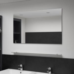 VidaXL Wall Mirror with Shelf 100x60 cm Tempered Glass